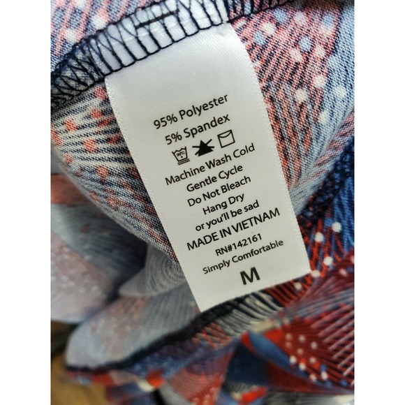 LulaRoe Women's Multicolor Polyester Round Neck 3/4 Sleeve Casual Blouse Size M - Picture 9 of 11